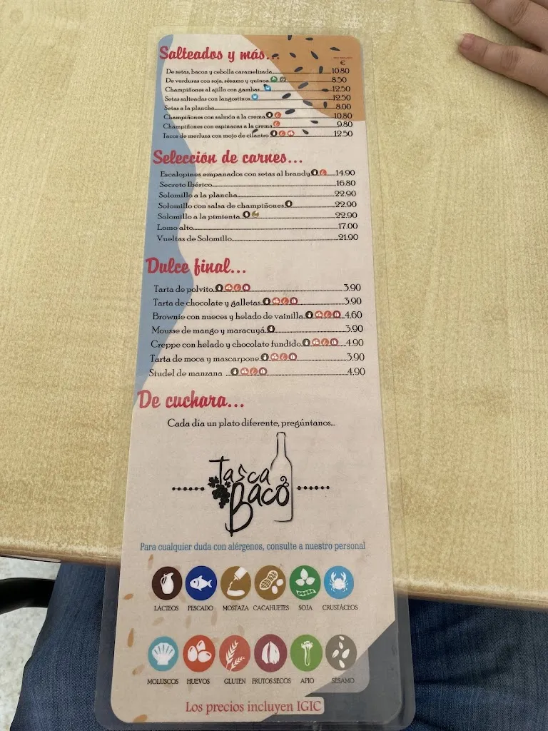 Menu_Tasca Baco_Vega de San Mateo_image_4