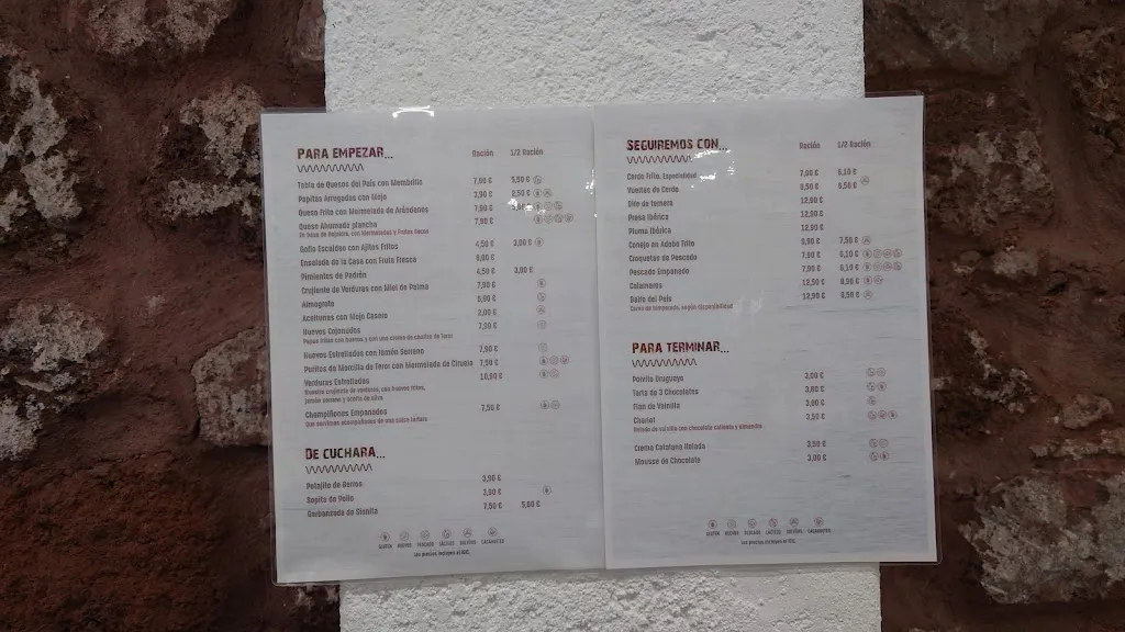 Menu_Restaurante Las Lagunetas Tierra Guanche_Vega de San Mateo_image_1