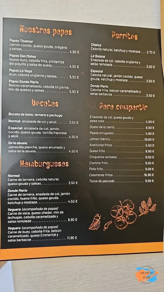 Menu_Donde Mario Gran Canaria - Restaurante_Vega de San Mateo_immagine_1