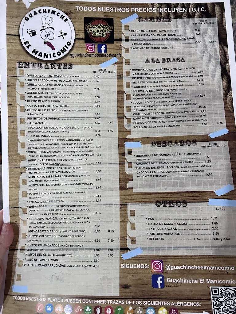 Menu_El Manicomio_Vega de San Mateo_immagine_4