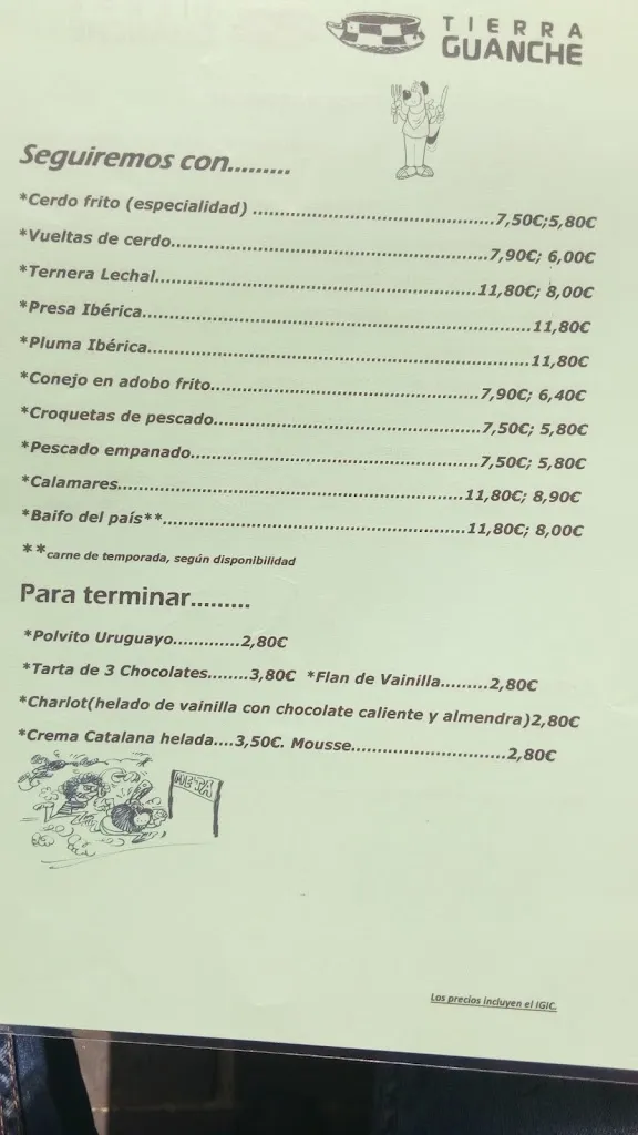 Menu_Restaurante Hermanos Moreno_Vega de San Mateo_immagine_1