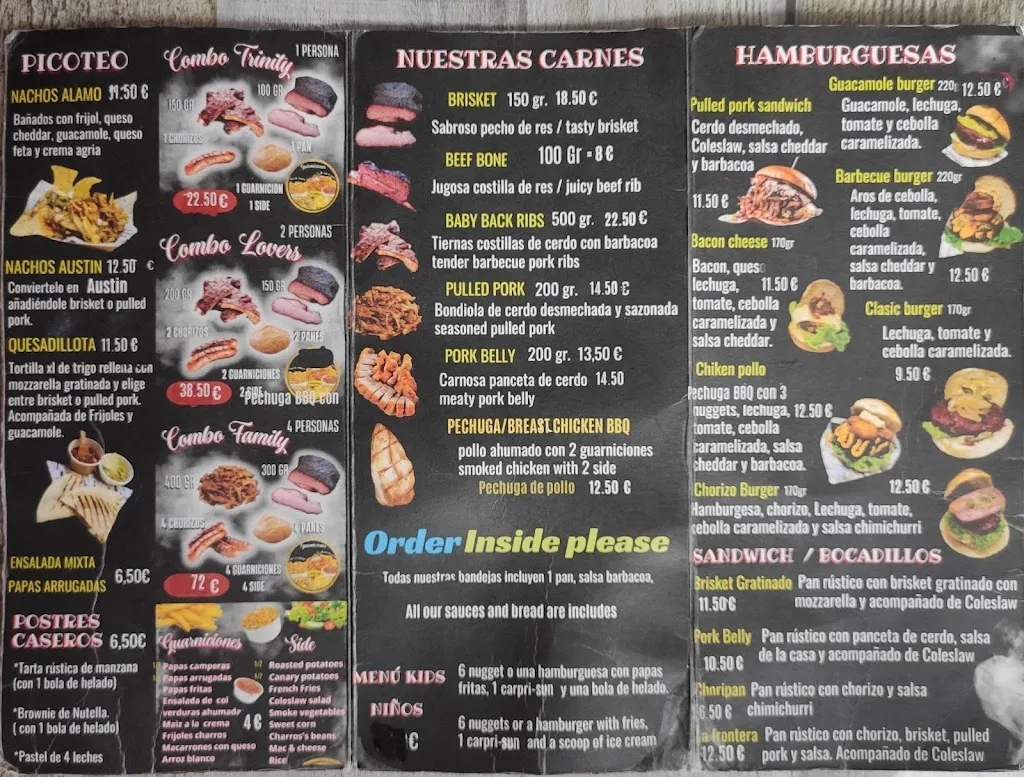 Menu_Restaurante Smokehouse La Frontera_Vega de San Mateo_image_3