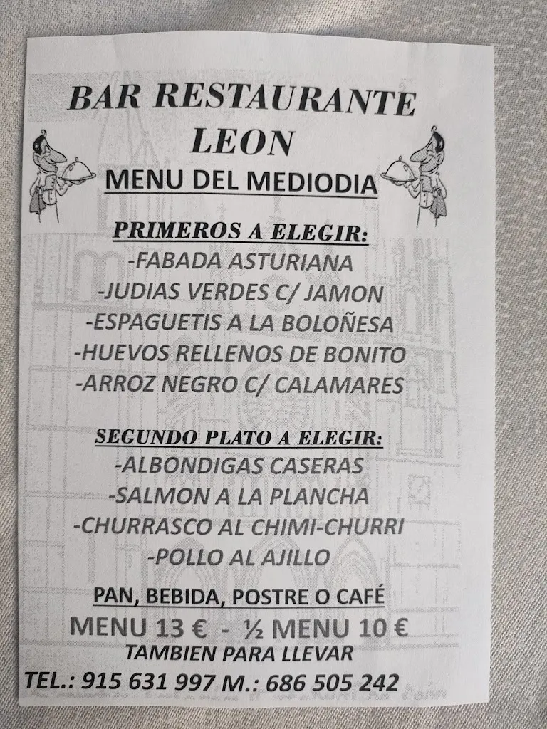 Menu_Bar Restaurant León_Barrios de Luna Los_immagine_3