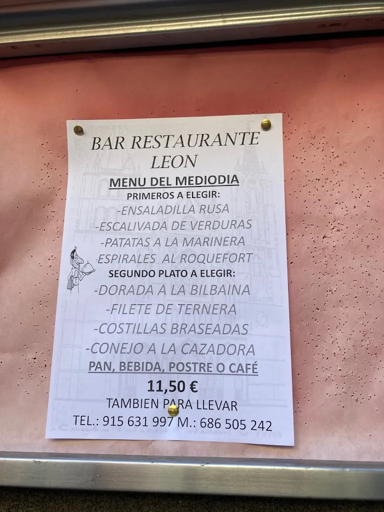 Menu_Bar Restaurant León_Barrios de Luna Los_immagine_4