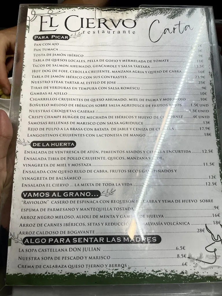 Menu_Restaurante el Ciervo_Vecindario_image_2