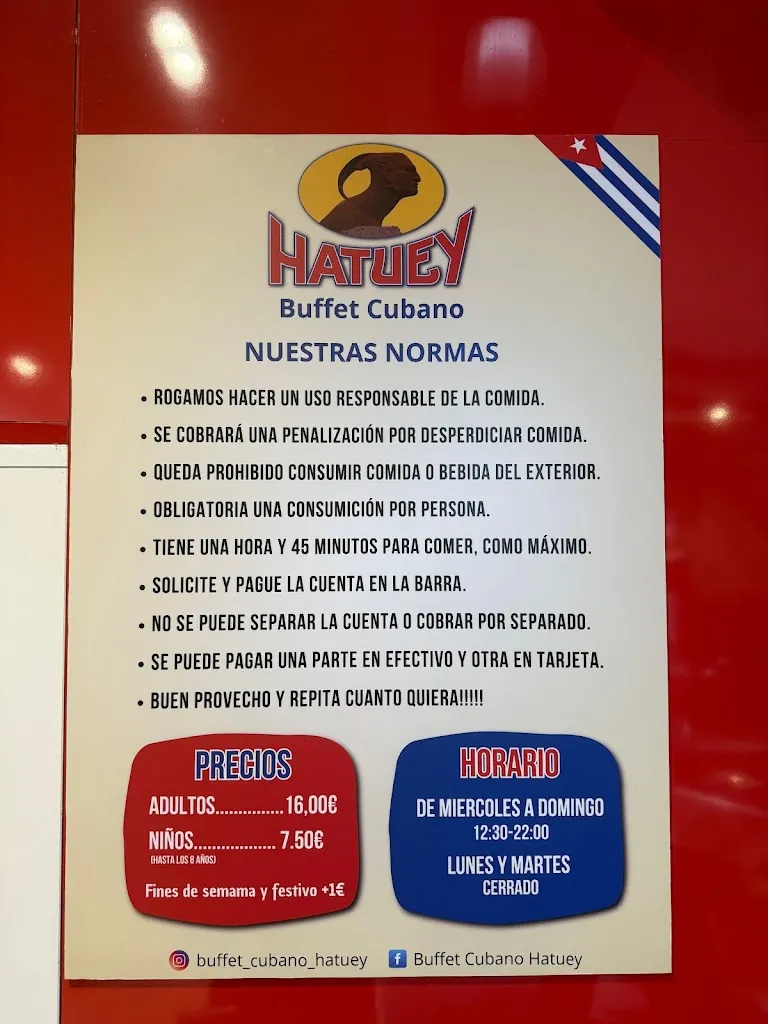Menu_Restaurante Buffet Cubano Hatuey_Vecindario_image_1