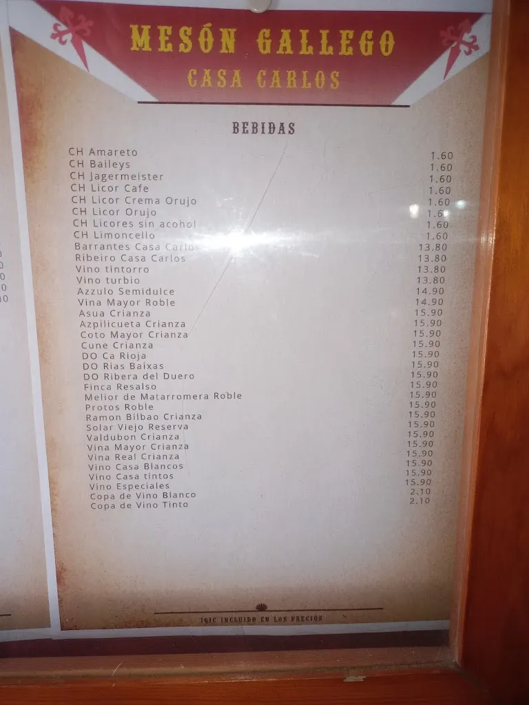 Menu_Mesón Gallego Casa Carlos_Vecindario_immagine_2