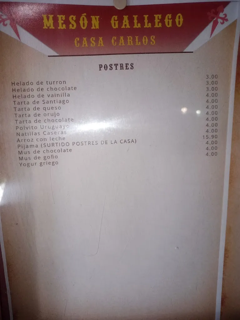 Menu_Mesón Gallego Casa Carlos_Vecindario_immagine_3