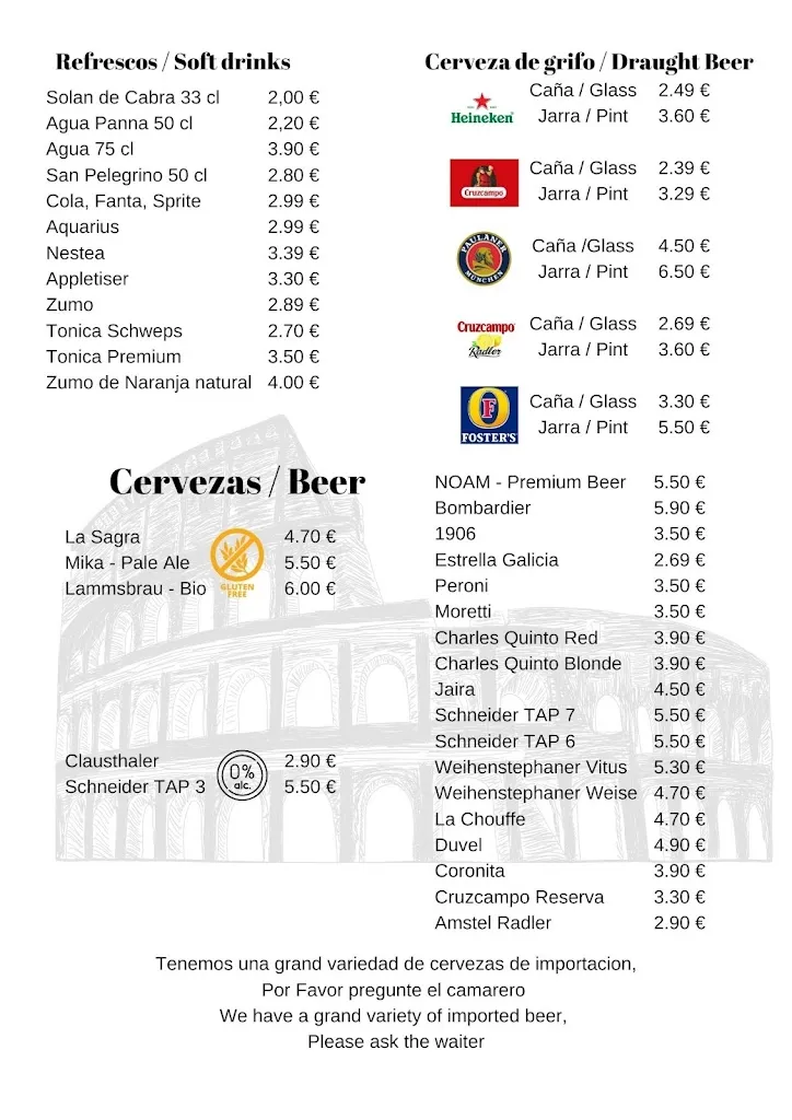 Menu_A Roma Il Mondo De La Pizza_Vecindario_image_3