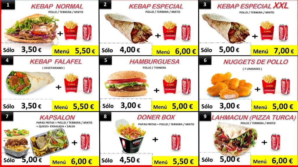 Menu_El Gran Sultan Kebap Vecindario_Vecindario_image_1