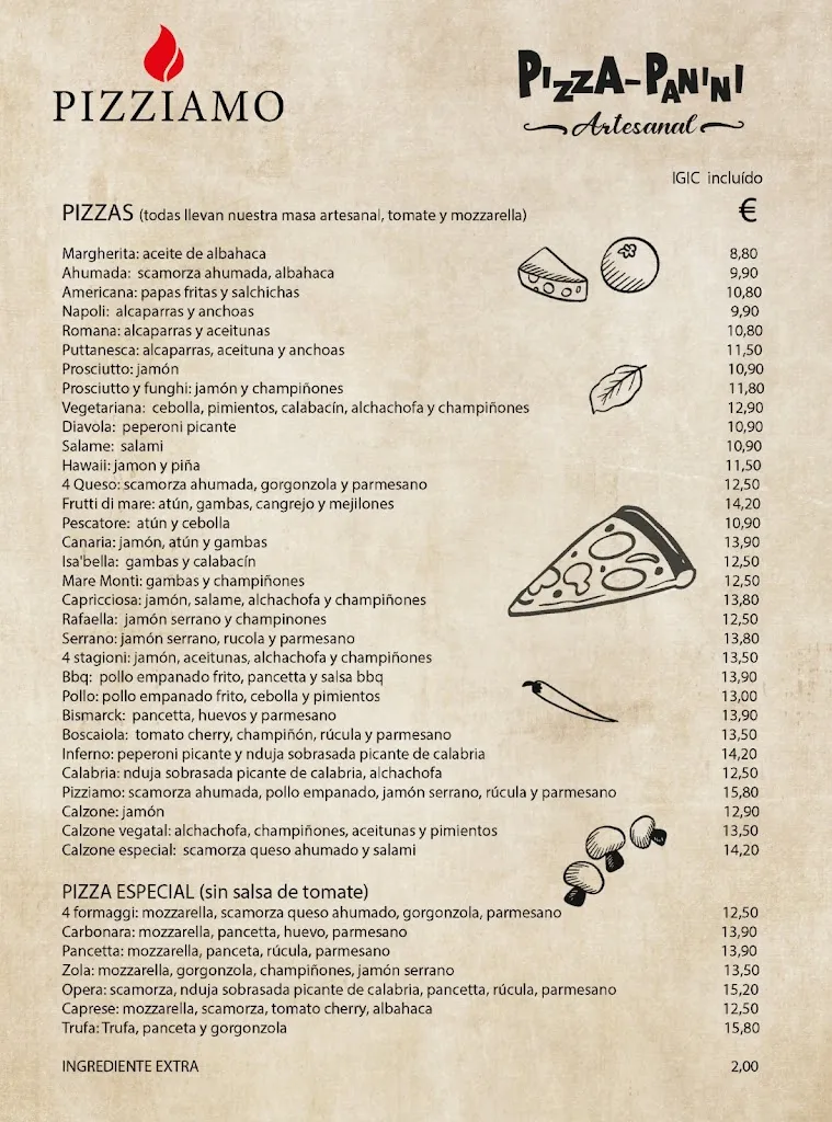 Menu_Pizziamo Vecindario_Vecindario_image_2