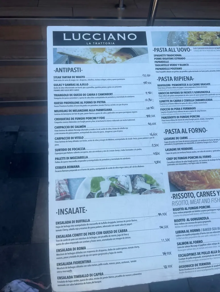 Menu_Lucciano La Trattoria - Platja de Finestrat_Finestrat_image_1