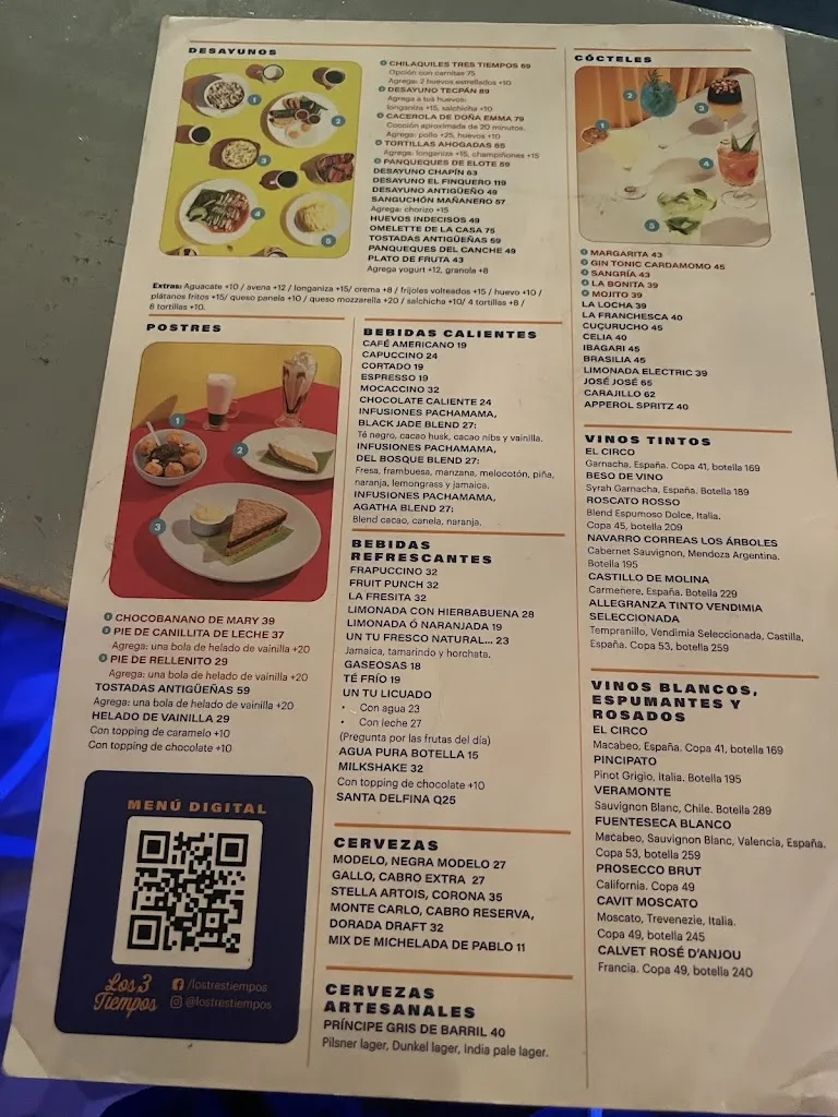 Menu_Los Tres Tiempos_Antigua La_image_2