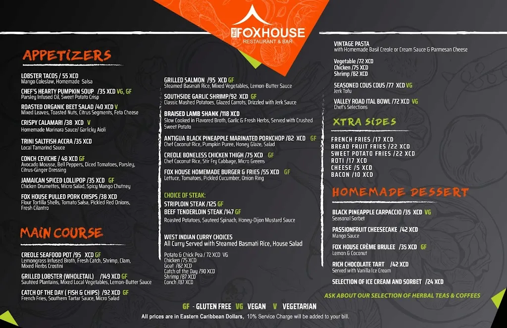 Menu_The Fox House Bar & Restaurant_Antigua La_image_1