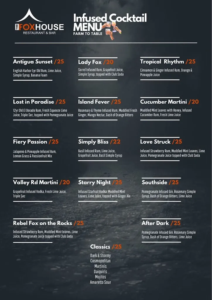 Menu_The Fox House Bar & Restaurant_Antigua La_image_2