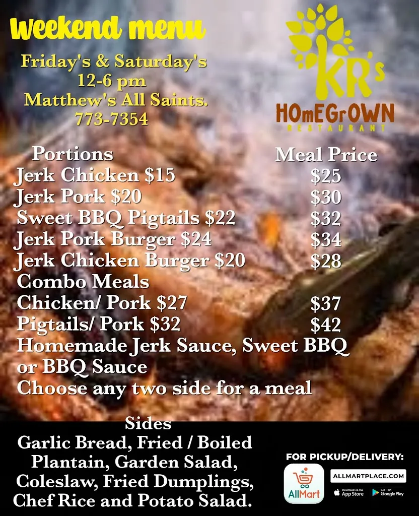 Menu_KR'S Homegrown Restaurant_Antigua La_image_3