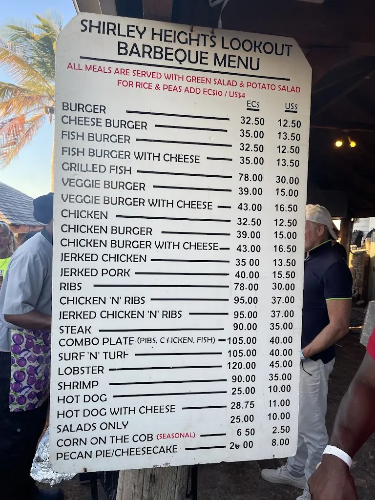 Menu_Shirley Heights Lookout_Antigua La_image_4