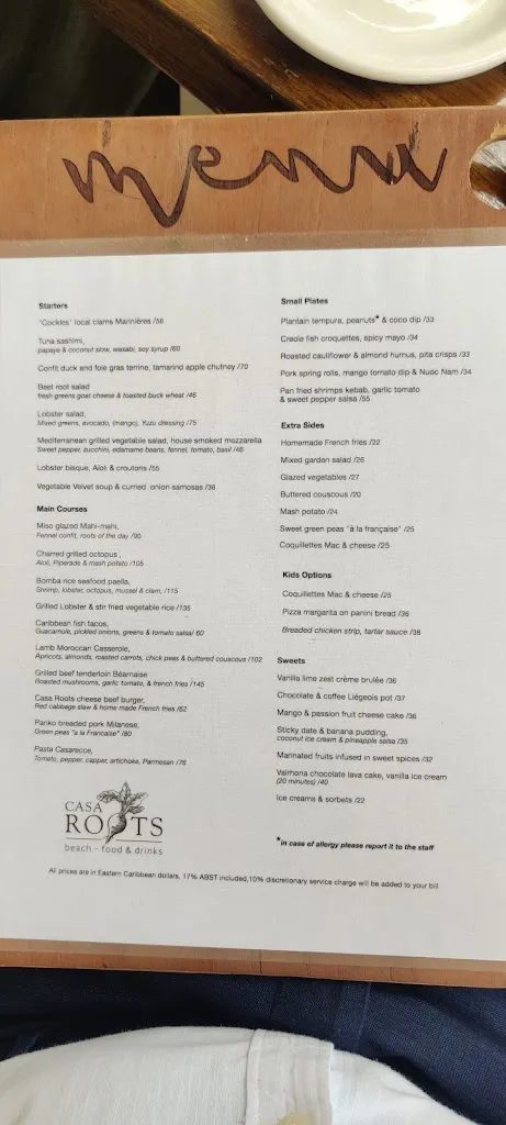 Menu_Casa Roots - Beach - Food & Drinks_Antigua La_image_2