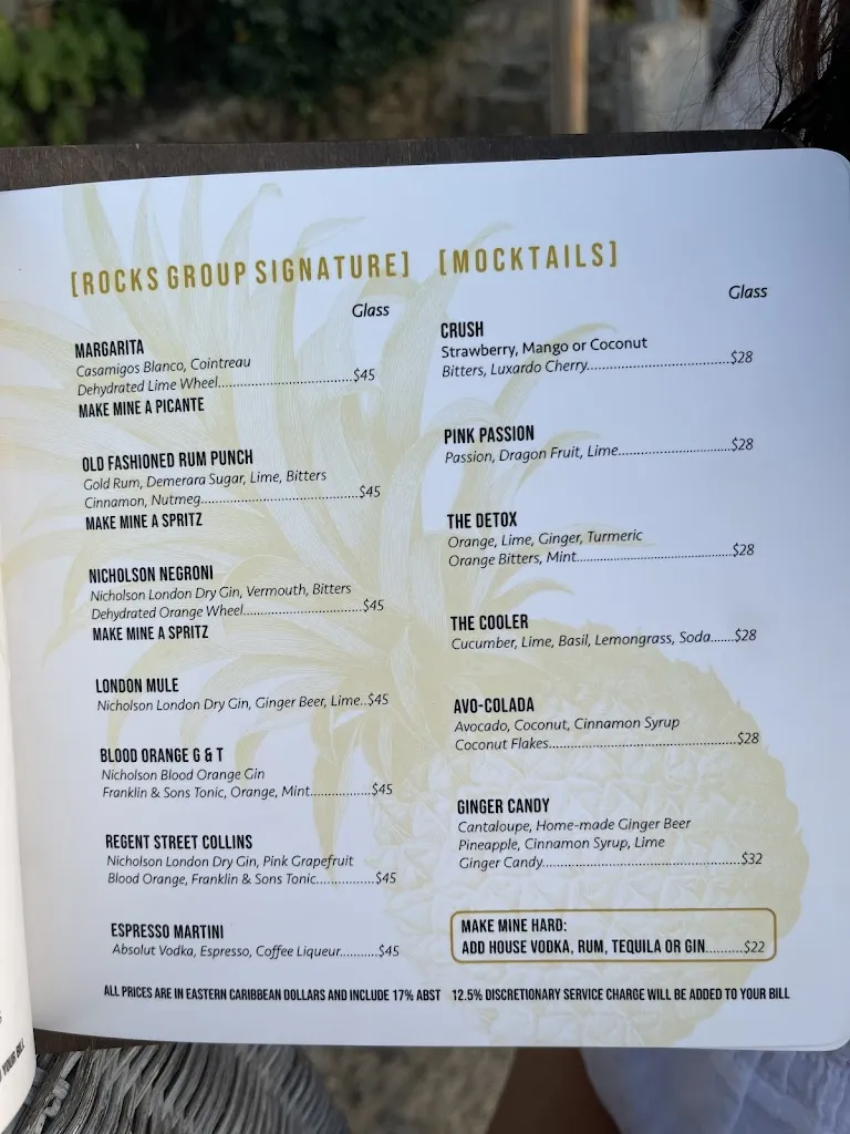 Menu_Sheer Rocks_Antigua La_image_3