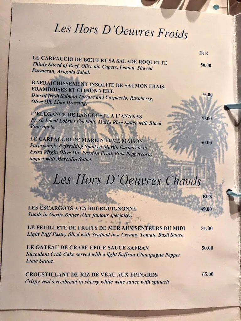 Menu_Le Bistro Restaurant_Antigua La_image_2