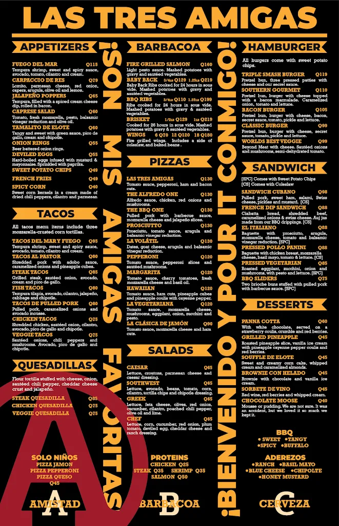 Menu_Las Tres Amigas_Antigua La_image_2