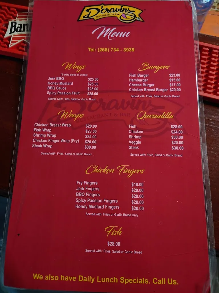 Menu_D'cravinz Restaurant & Bar_Antigua La_image_2