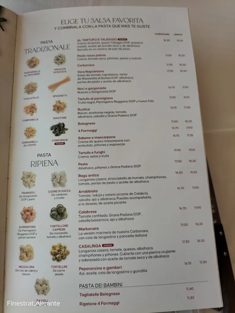 Menu_Restaurante La Tagliatella | Finestrat_Finestrat_image_2