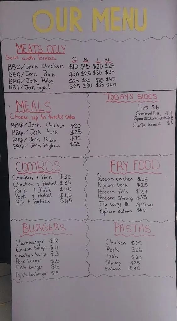 Menu_Countryside Jerk & BBQ Centre Antigua_Antigua La_image_1