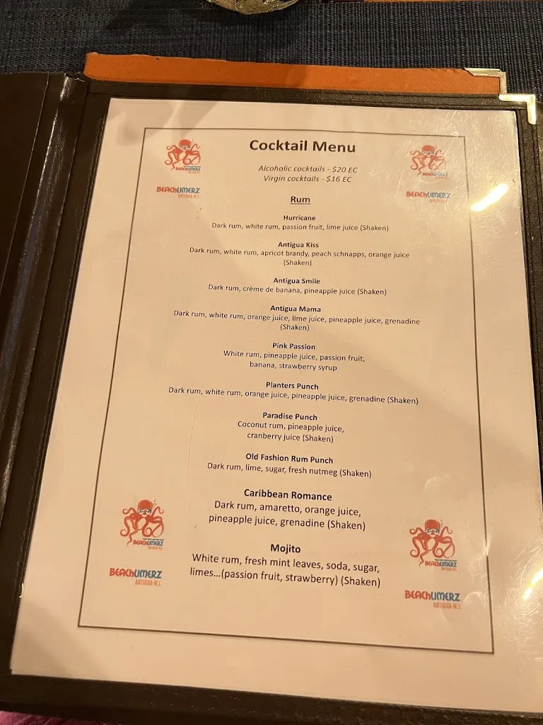 Menu_Beachlimerz_Antigua La_immagine_1