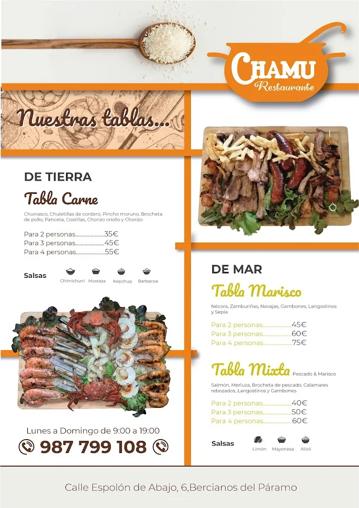 Menu_Hostal Restaurante Chamu_Bercianos del Páramo_image_1
