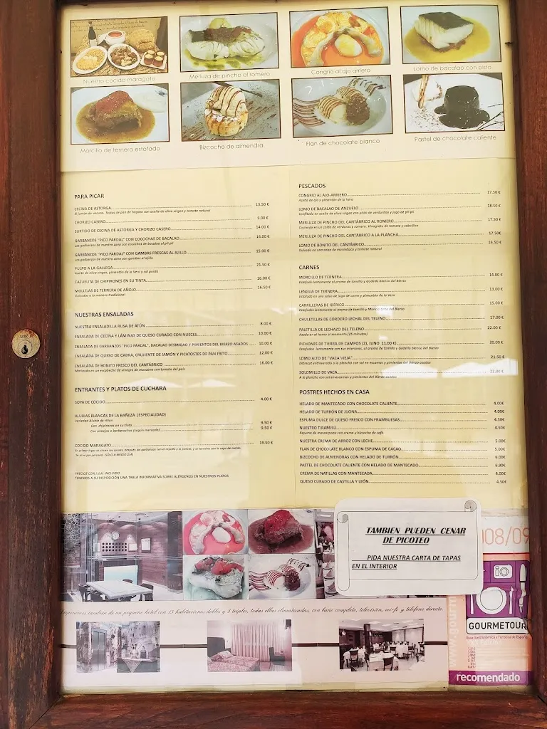 Menu_Hotel Restaurante La Peseta_Astorga_image_3