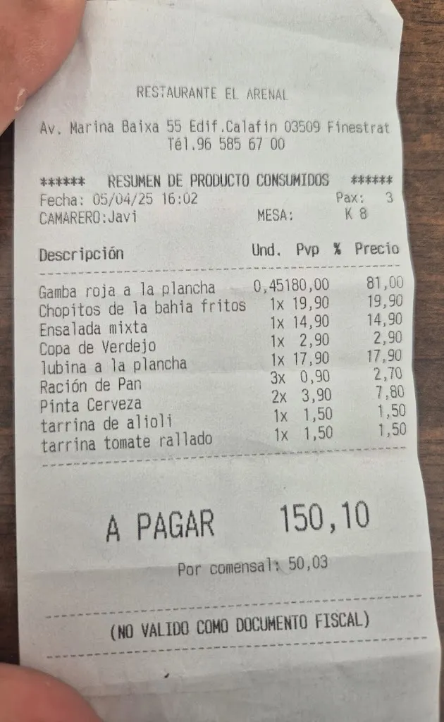 Jimmy Hasrami_Restaurante El Arenal_Finestrat_review