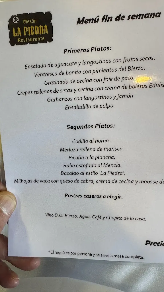 Menu_Mesón La Piedra Restaurante_Bembibre_image_3