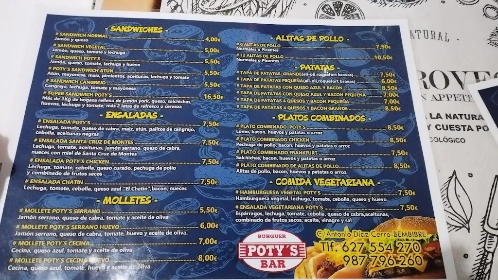 Menu_BURGER POTY'S BAR_Bembibre_image_3