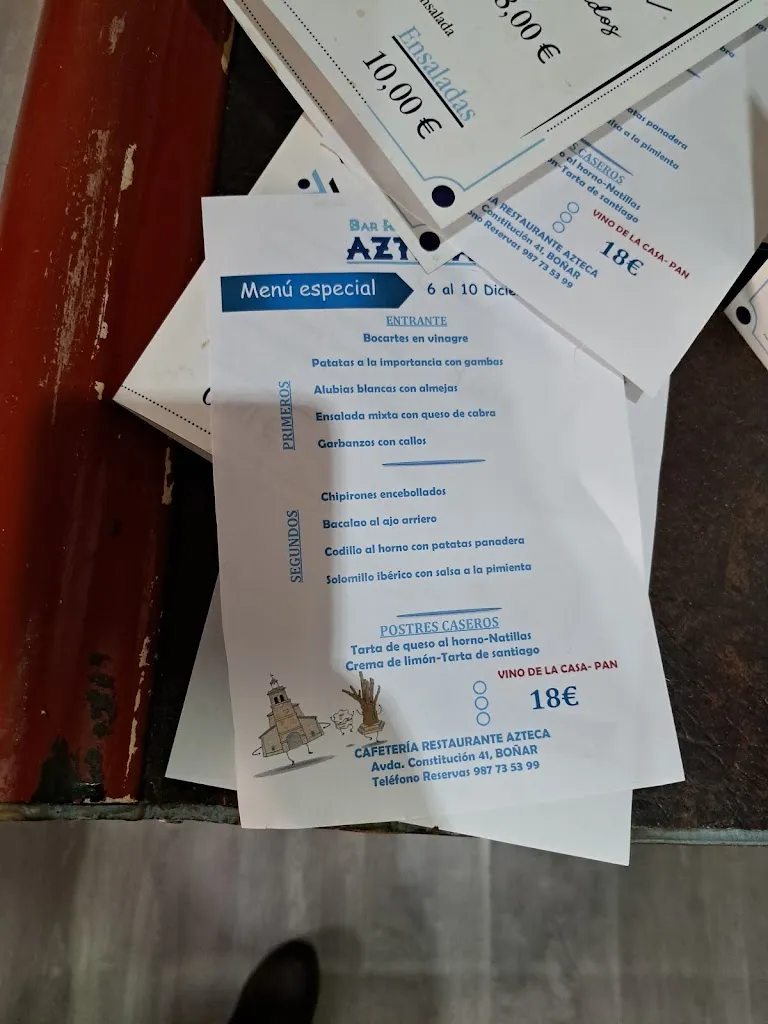 Menu_Bar restaurante Azteca_Boñar_immagine_3