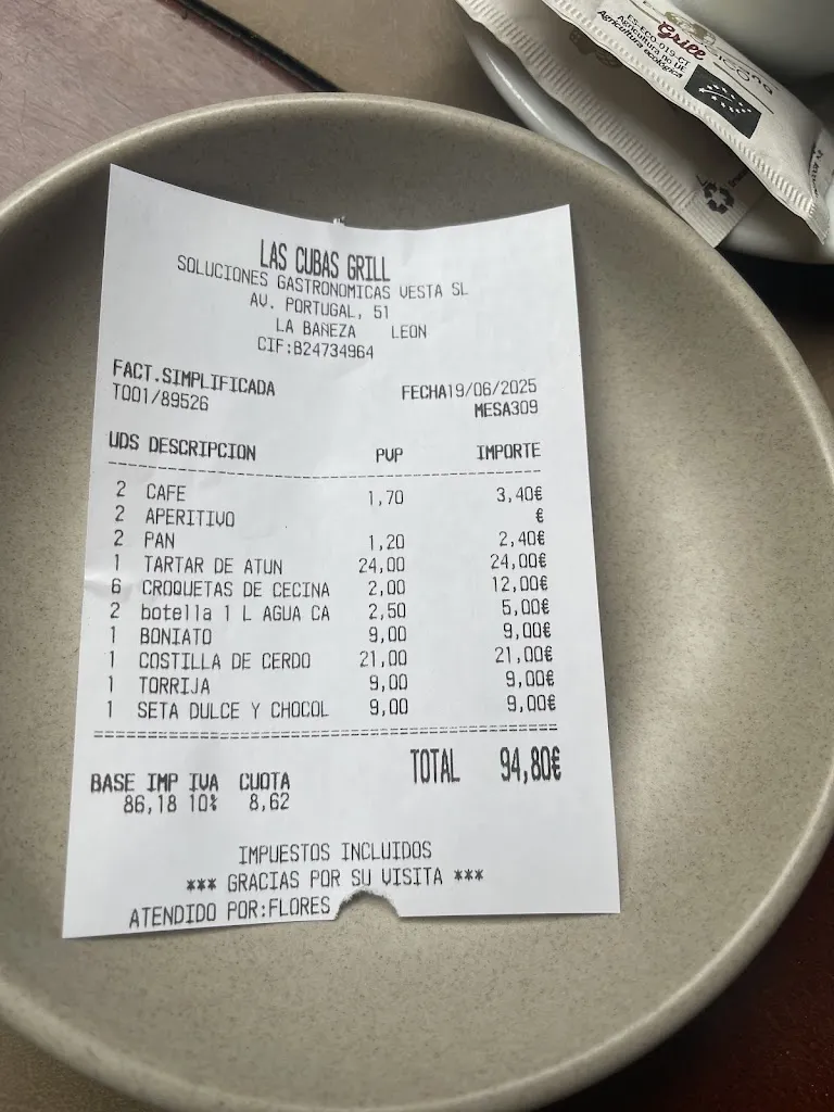 Ruben Viloria Martinez_Las Cubas Grill_Bañeza La_recensione