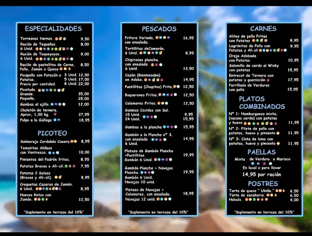 Menu_Cervecería Andaluza Yami&Jani_Bañeza La_immagine_1