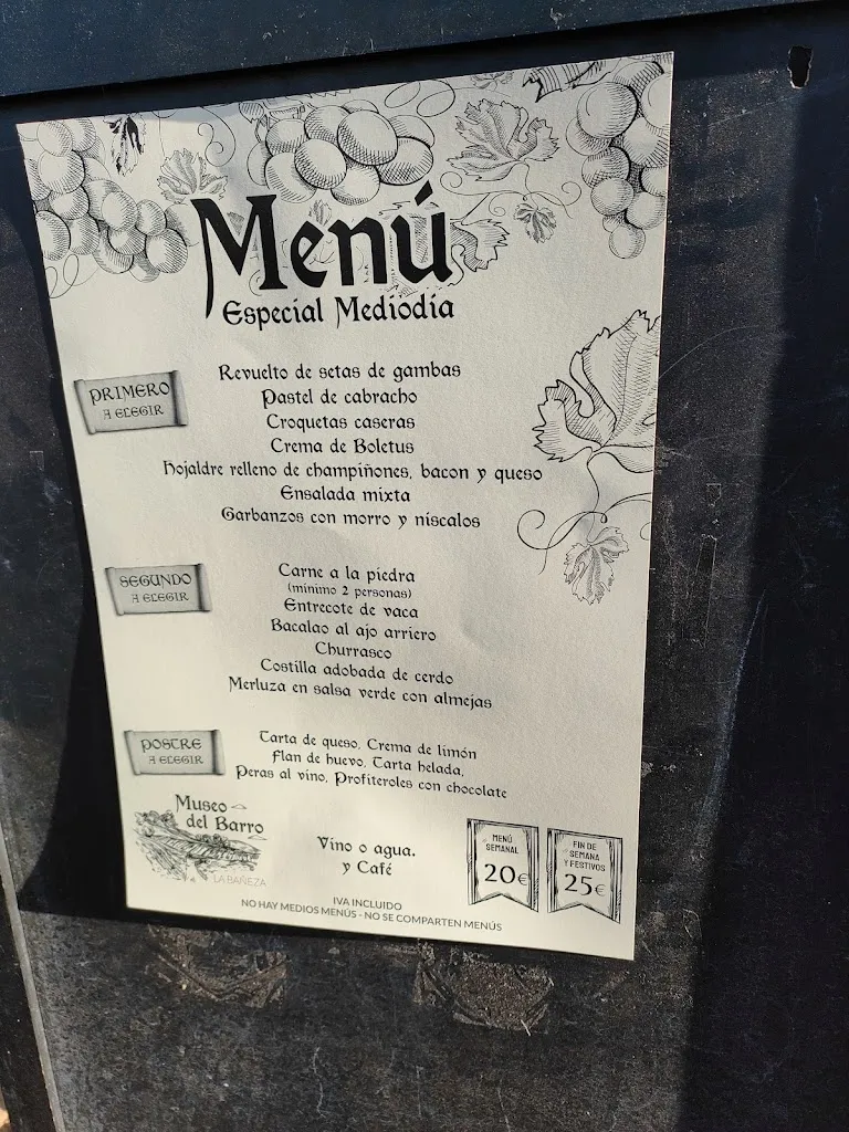 Menu_Restaurante El Museo del Barro_Bañeza La_image_1