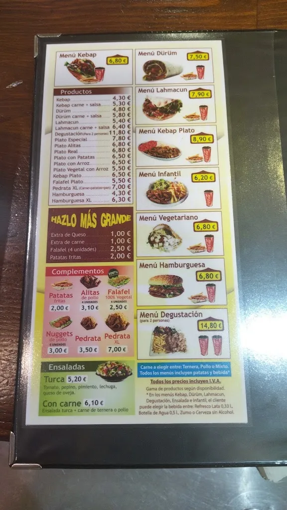Menu_Real Donar Kebap_Bañeza La_image_1