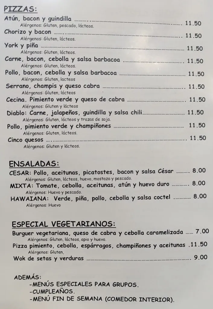 Menu_Va&Cas. Bar-Grill_Bañeza La_image_2