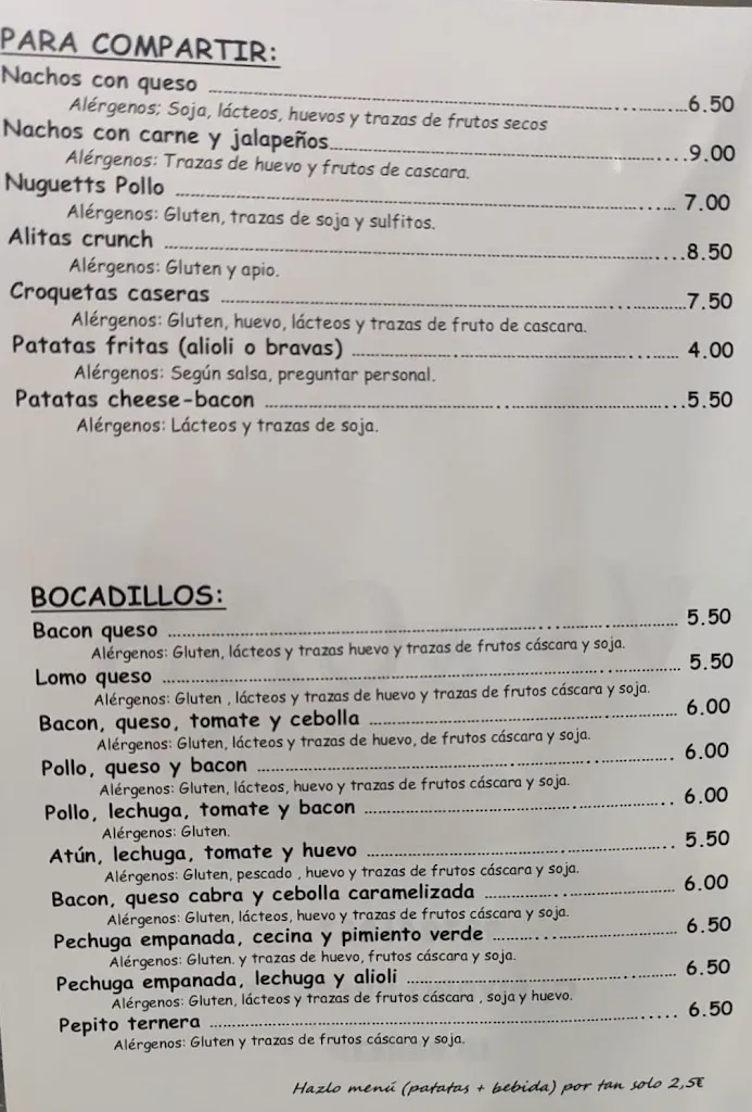 Menu_Va&Cas. Bar-Grill_Bañeza La_image_3