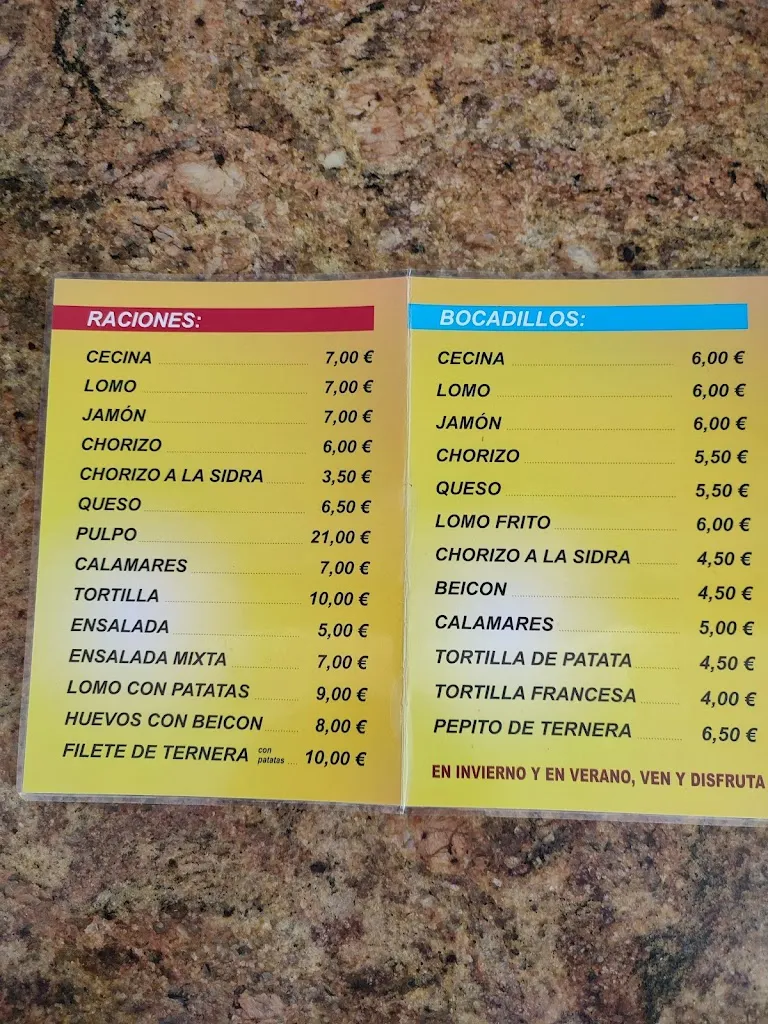 Menu_Merendero La Barraca_Bañeza La_image_1