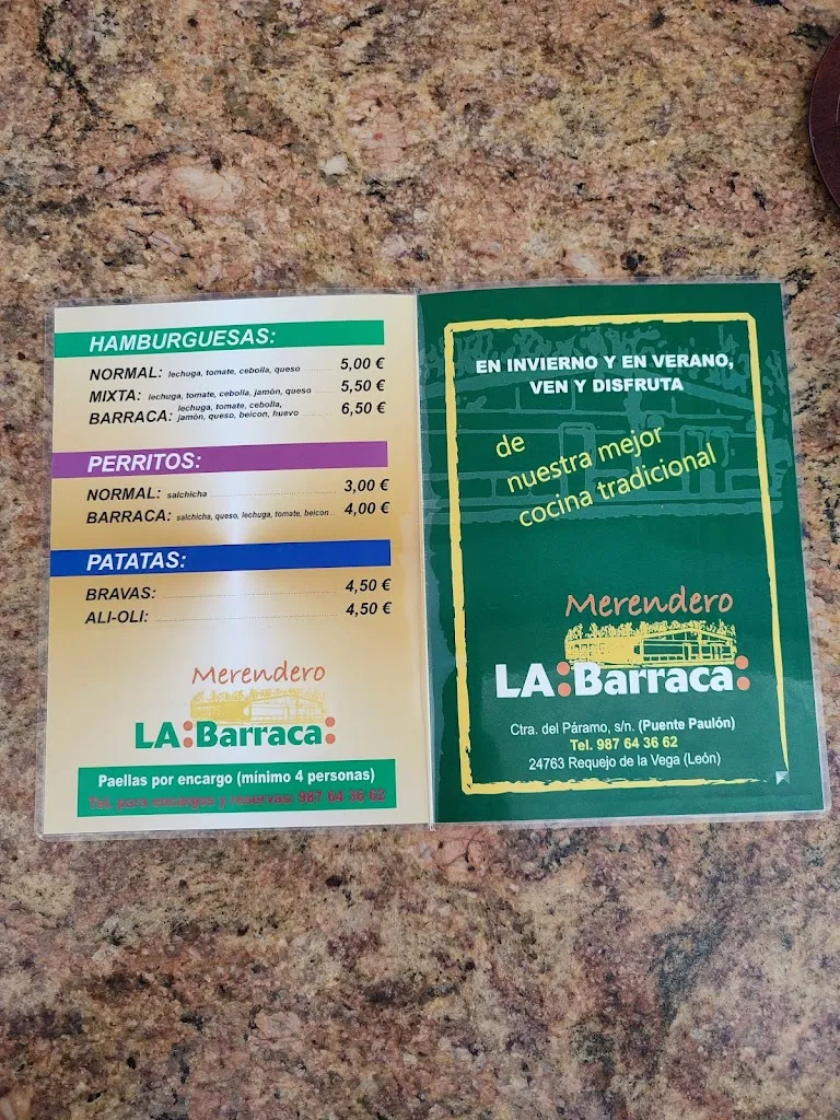 Menu_Merendero La Barraca_Bañeza La_image_3
