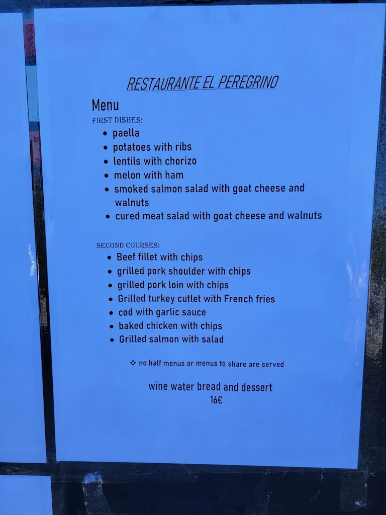 Menu_Hostal y Restaurante El Peregrino_Burgo Ranero El_image_3