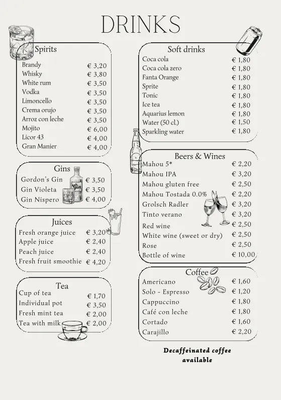 Menu_Bianca's._Hondón de los Frailes_image_4