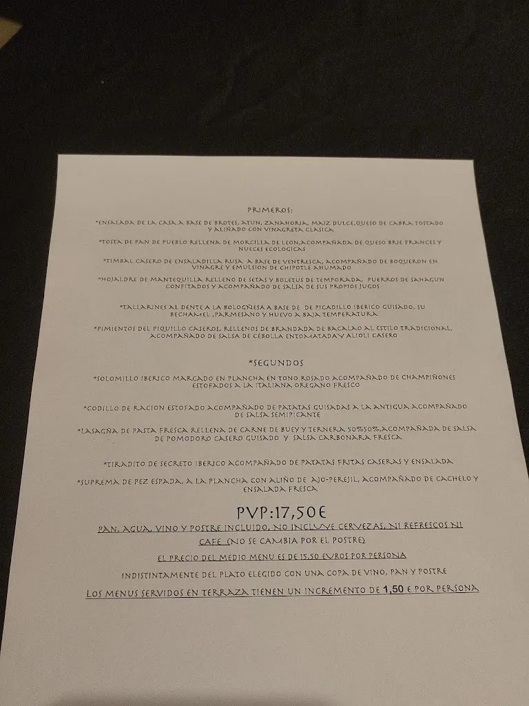 Menu_Entredos Gastrobar Restaurante_Benuza_image_1