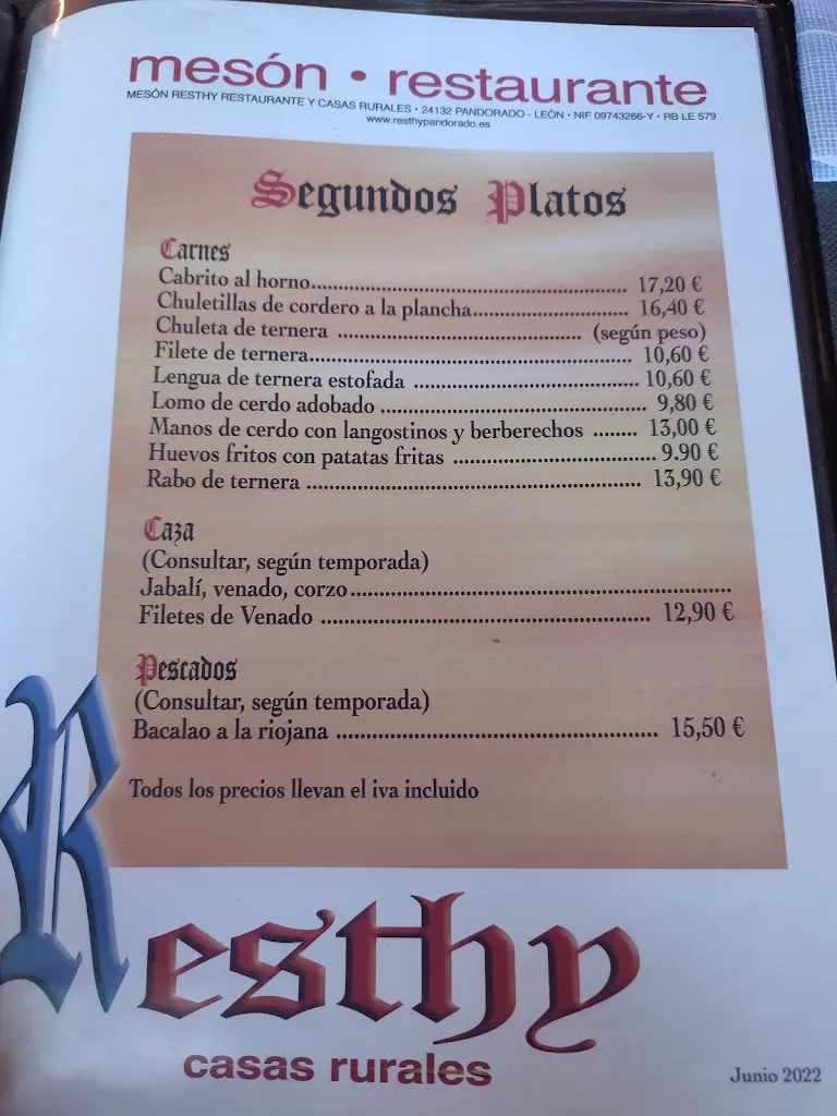 Menu_Restaurante Mesón Resthy_Benuza_image_1