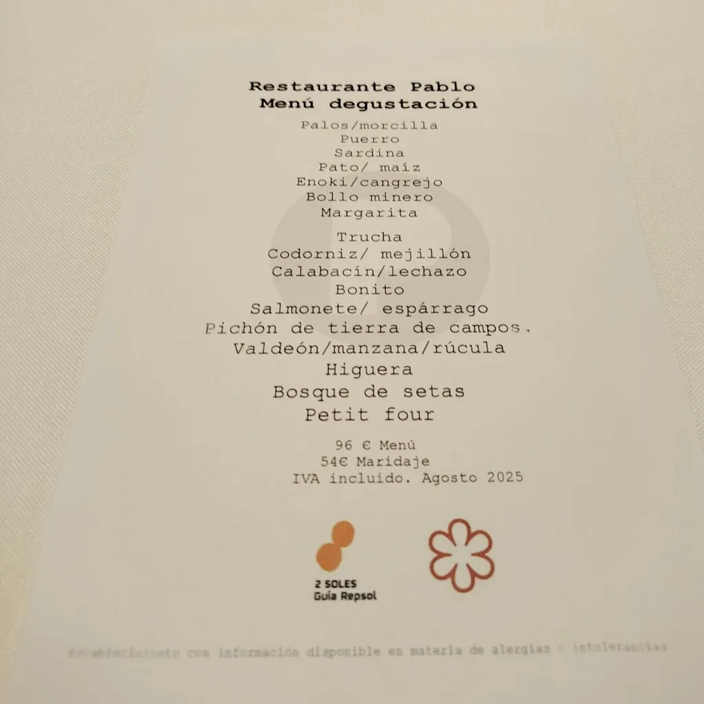 Restaurante Pablo restaurant in Benuza