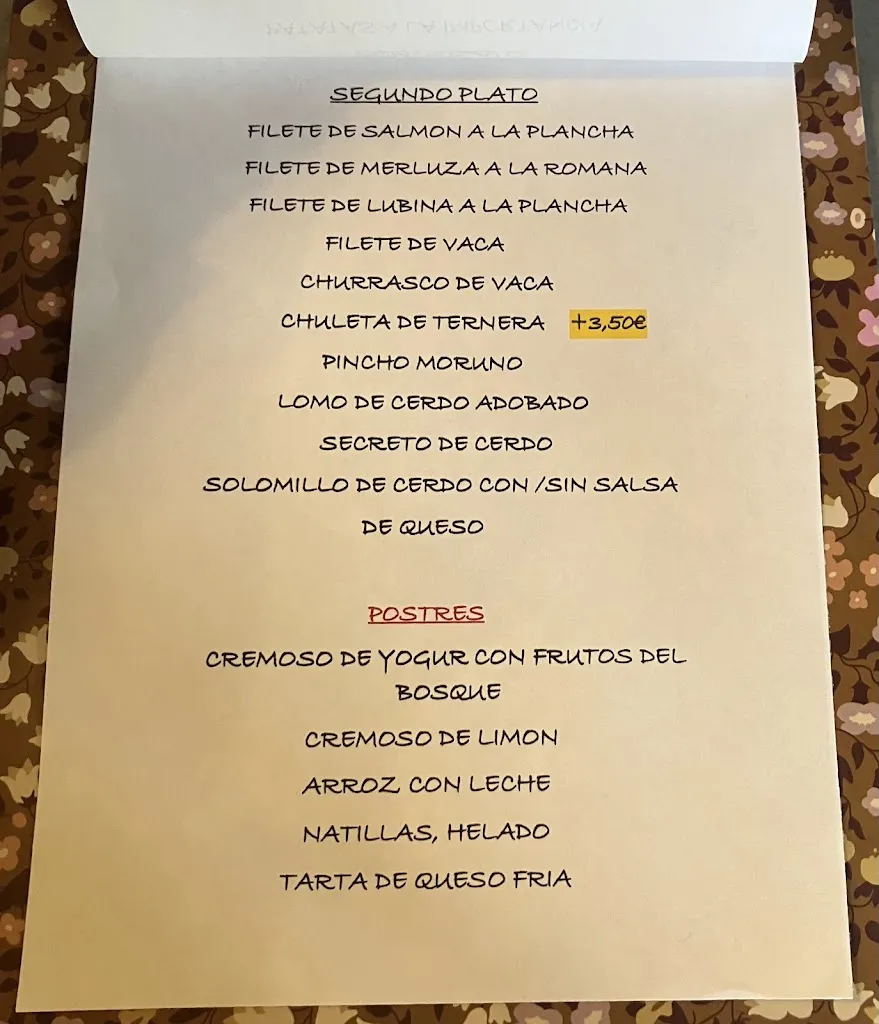 Menu_Bar Restaurante Casa Dobe_Benuza_image_1