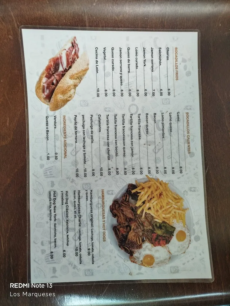 Menu_Estacion de Servicio El Amanecer_Campo de Villavidel_image_1